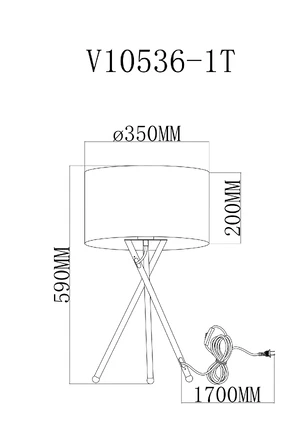 Декоративная настольная лампа Moderli PALMA V10536-1T