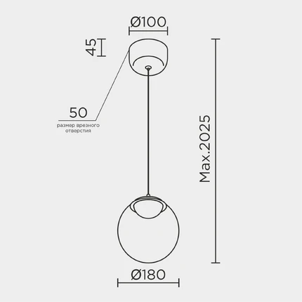 Подвесной светильник Modelux ML.2338.180 BK-GD