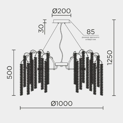 Подвесная люстра Modestyle MS.2110.1000 CR