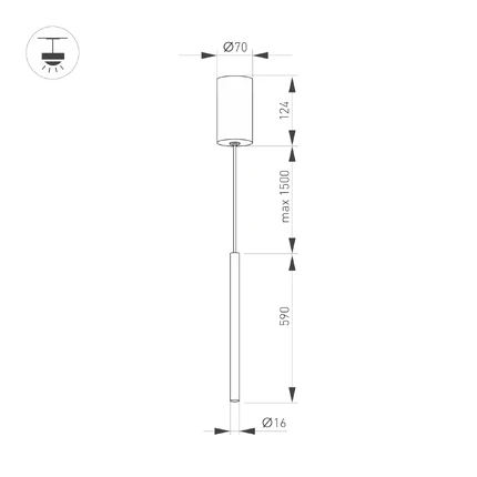 Подвесной светильник SP-UMBRA-HANG-V-L600-10W Arlight 036949(1)