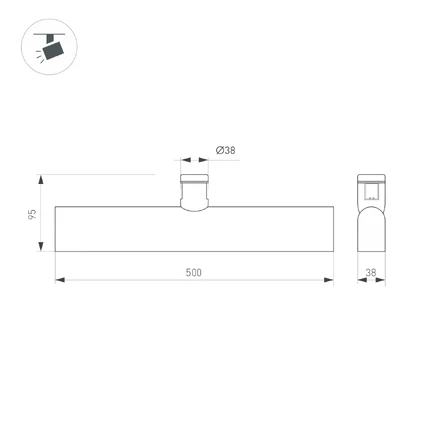Трековый светильник ART-APRIORI-FLAT-L500-15W Day4000 Arlight 044907