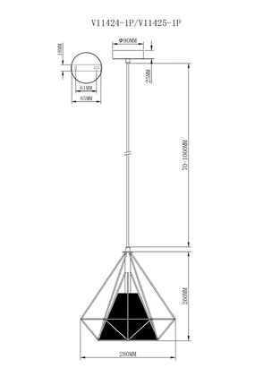 Подвесной светильник Moderli LIA V11424-1P