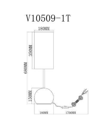 Декоративная настольная лампа Moderli FLINT V11589-1T