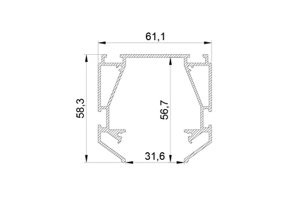 Профиль для шинопровода Lightstar TETA 505430
