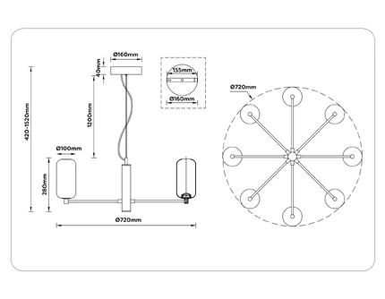 Подвесная люстра Ambrella light MODERN LH11109