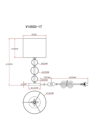 Декоративная настольная лампа Moderli BRULEE V10550-1T