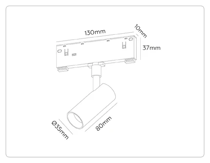 Магнитный трековый светильник Ambrella light MAGNETIC 10 48В GL2300