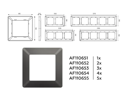 Рамка на 1 пост Ambrella Volt LINE AF110651