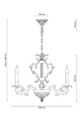 Фото подвесные люстры FIRENZE 1781.15.3 antique gold