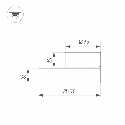 Спот SP-RONDO-FLAP-R175-16W Arlight 028164