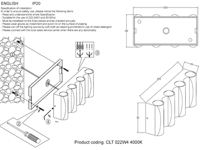 Декоративная подсветка Crystal Lux CLT 022W4 WH 4000K