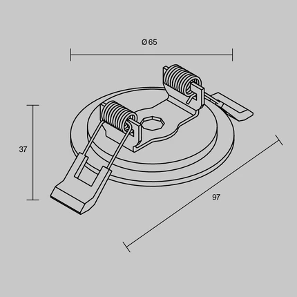 Основание для шинопровода Maytoni ACCESSORIES FOR TRACKS ARITY TRA233RCB-B