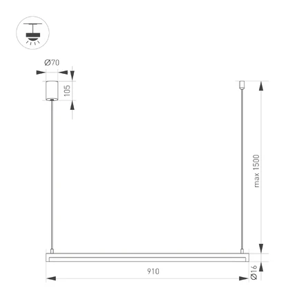 Подвесной светильник SP-UMBRA-HANG-H-L900-15W Day4000 Arlight 036942(1)