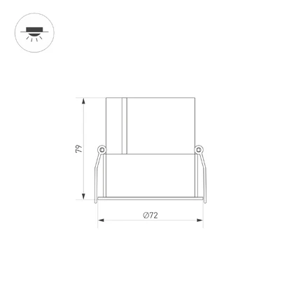 Встраиваемый светильник MS-ATLAS-BUILT-R72-20W Arlight 035466