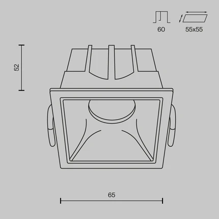 Встраиваемый светильник Maytoni ALFA LED DL043-01-10W3K-SQ-WB