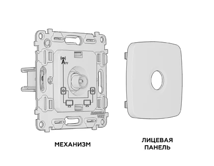 Розетка TV Ambrella Volt OMEGA MO913030