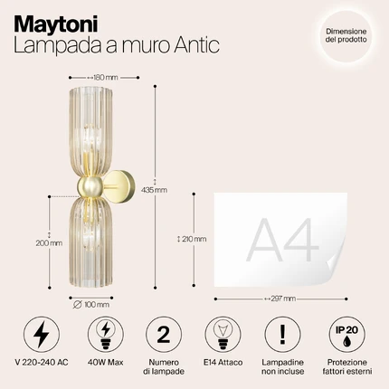 Бра Maytoni ANTIC MOD302WL-02CG