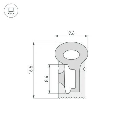 Профиль для лент WPH-FLEX-0817-SIDE-S8-10m Arlight 040827