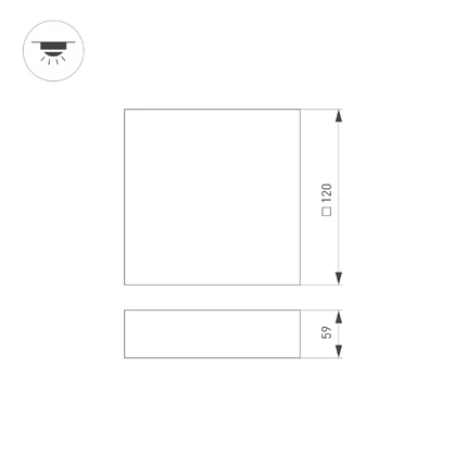 Потолочный светильник SP-QUADRO-S120x120-13W Arlight 034775