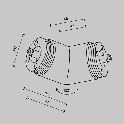 Коннектор для модульной системы Maytoni ACCESSORIES FOR SYSTEM SHELF CA018LWC-B