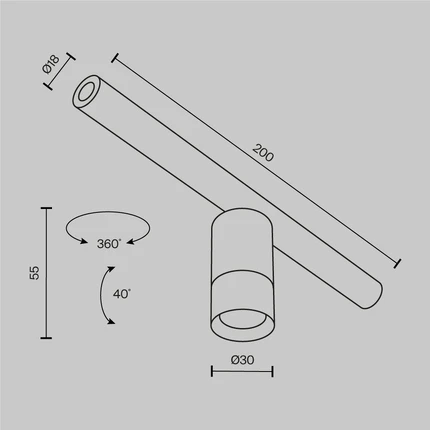 Модульный светильник Maytoni FOCUS LED C103CL-5W3-6K-B