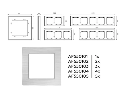 Рамка на 1 пост Ambrella Volt PLATOS AF550101