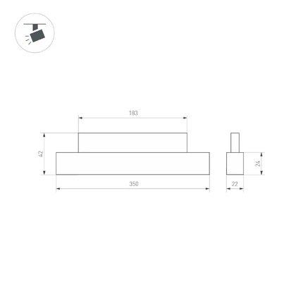 Магнитный трековый светильник MAG-ORIENT-FLAT-L350-12W Arlight 049590