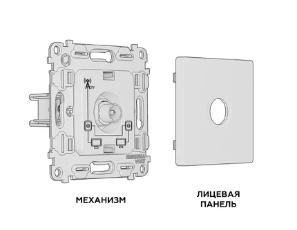 Розетка TV Ambrella Volt ALFA MA313030