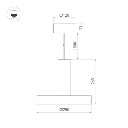 Подвесной светильник SP-ERIC-R250-8W Arlight 035929