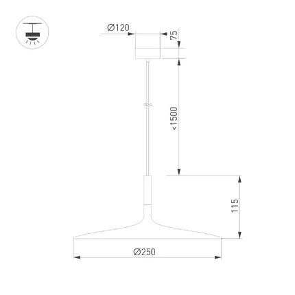 Подвесной светильник SP-FIORE-R250-8W Arlight 035931