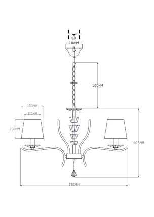 Подвесная люстра Moderli SILVESTOR V2551-5P