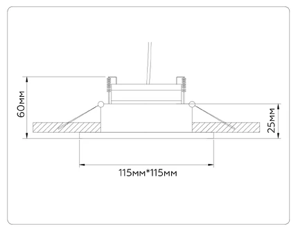 Точечный встраиваемый светильник Ambrella light GX STANDARD TECH TN52340