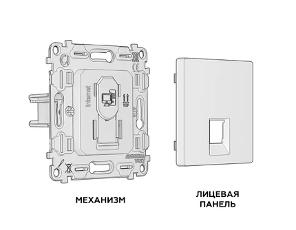 Розетка RJ-45 с шторкой Ambrella Volt ALFA MA132010