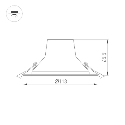 Встраиваемый светильник LTD-LEGEND-R115-10W Arlight 027316(1)