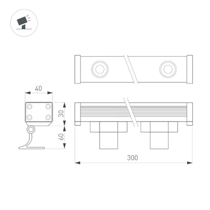 Прожектор AR-LINE-300-6W Warm2700 Arlight 051768
