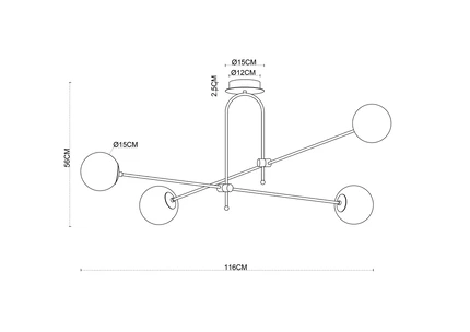 Люстра на штанге Arte Lamp MATTINO A8625PL-4BK