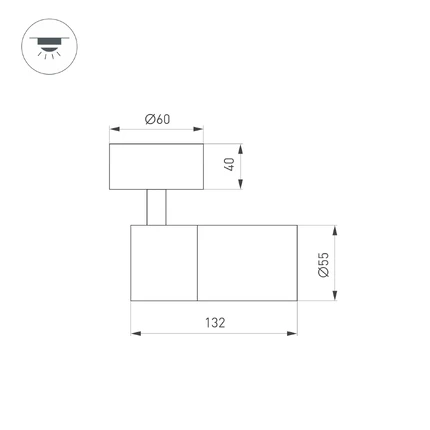 Спот SP-ARTEMIS-SURFACE-FLAP-R55-12W Arlight 062248