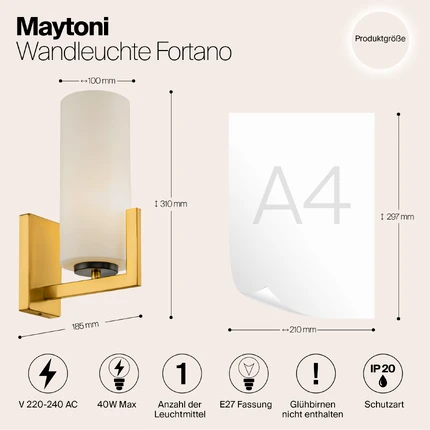 Бра Maytoni FORTANO MOD089WL-01BS