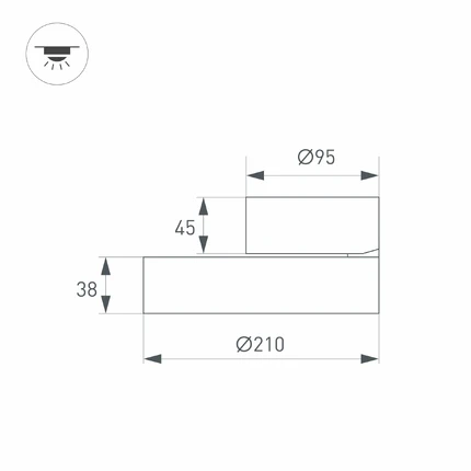 Спот SP-RONDO-FLAP-R210-20W Arlight 028167