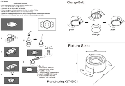 Точечный встраиваемый светильник Crystal Lux CLT 050C1 WH-WH