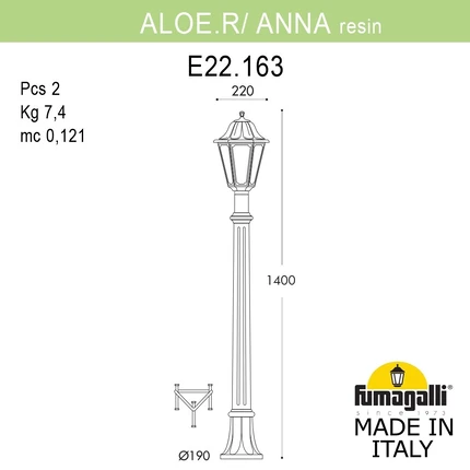 Ландшафтный светильник Fumagalli ANNA E22.163.000.WYE27