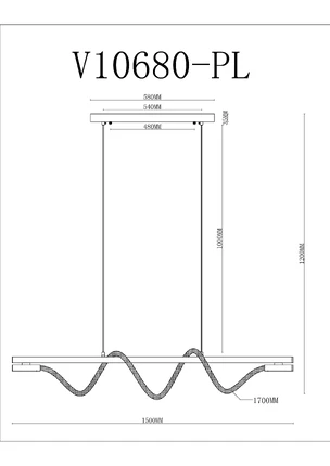 Подвесной светильник Moderli TRUE V10680-PL