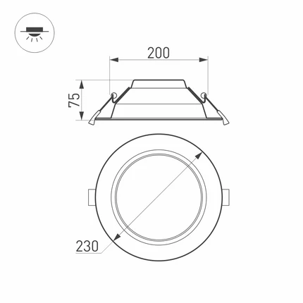 Встраиваемый светильник IM-CYCLONE-R230-30W Arlight 022524(2)