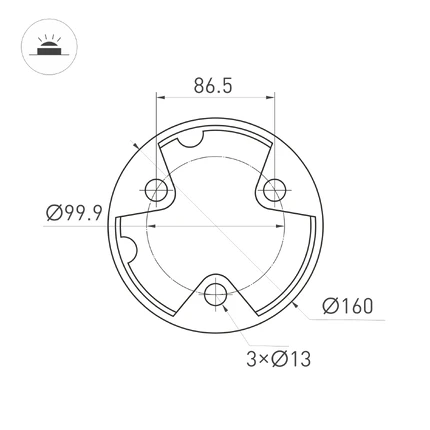 Ландшафтный светильник LGD-LANDMARK-BOLL-H800-20W Warm3500-MIX Arlight 045533