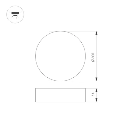 Потолочный светильник SP-RONDO-R600-60W Arlight 034823