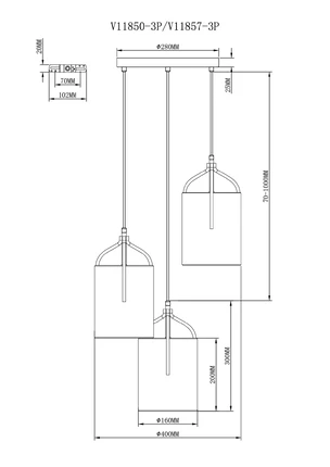 Подвесная люстра Moderli INARI V11850-3P