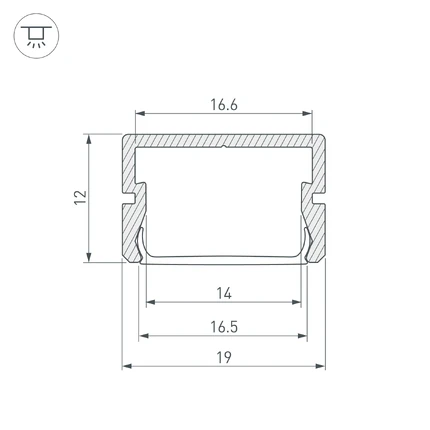 Профиль для лент SILER-2000 ANOD BLACK Arlight 058960