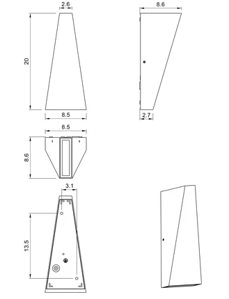 Фасадный светильник Arte Lamp COMETA A1524AL-2BK