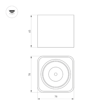 Точечный накладной светильник SP-DICE-S78x78-10W Arlight 046632