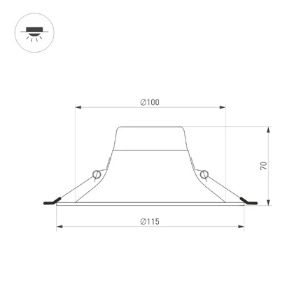 Встраиваемый светильник MS-BLIZZARD-BUILT-R115-10W Arlight 036577